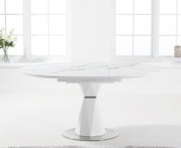 Jayden 120cm Round White Dining Table