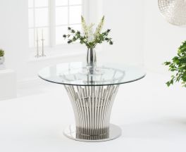 Heath 130cm Round Glass Dining Table