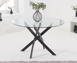 Marina 120cm Round Glass Dining Table