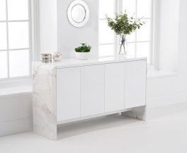 Dalia 140cm White Marble Sideboard