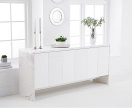 Dalia 180cm White Marble Sideboard