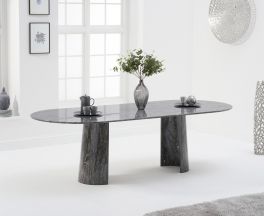 Safford 260cm Grey Marble Dining Table