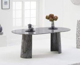 Safford 200cm Grey Marble Dining Table