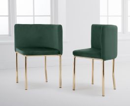 Abingdon Gold Leg - Green Velvet Chair (Set of 4) 