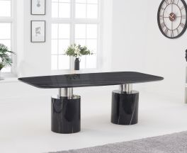 Adeline 260cm Black Marble Dining Table