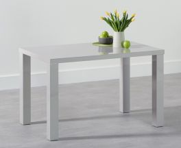 Ava 120cm Light Grey High Gloss Dining Table