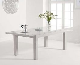 Ava Light Grey Gloss 160-220cm Extending Table