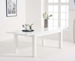 Ava White Gloss 160-220cm Extending Table