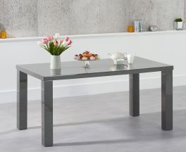 Ava 160cm Dark Grey High Gloss Dining Table