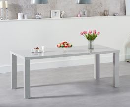 Ava 200cm Light Grey High Gloss Dining Table