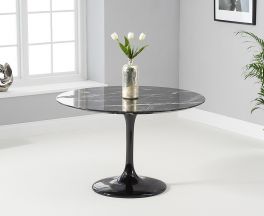 Brittney 120cm Round Black Dining Table