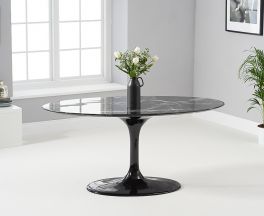 Brittney 160cm Oval Black Dining Table