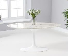 Brittney 160cm Oval White Dining Table