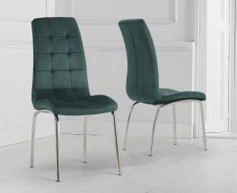 Green Velvet California Chairs (Pair)