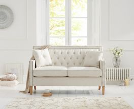 Casa Bella Ivory Fabric 2 Seater Sofa