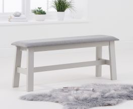 Chichester Grey/Grey Fabric Padded Large Bench