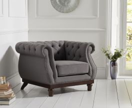 Highgrove Grey Linen Armchair