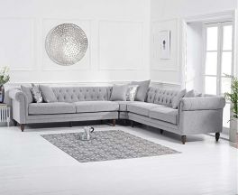 Lauren Grey Linen 2+2 Corner Sofa