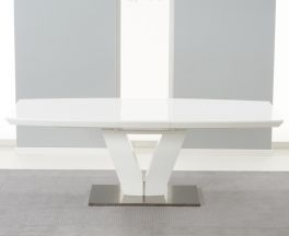 Malibu 180cm Extending White High Gloss Dining Table
