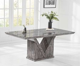 Minsk 180cm Grey Marble Dining Table