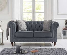 Montrose Grey Leather 2 Seater Sofa
