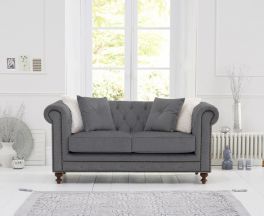 Montrose Grey Linen Fabric 2 Seater Sofa