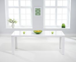 Ava 200cm White High Gloss Dining Table
