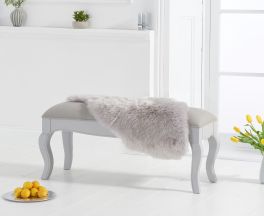 Sienna grey small bench with grey padded seat (to go with the 130cm grey table)