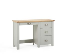 Sandringham Oak And Grey Single Pedestal Dressing Table