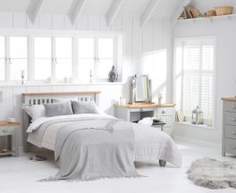 Sandringham Oak And Grey King Size Bed Frame