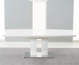 Rossini 180cm White High Gloss Extending Dining Table