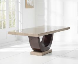 Rivilino 170cm Brown Marble Dining Table