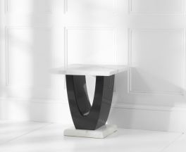 Rivilino White Marble Lamp Table