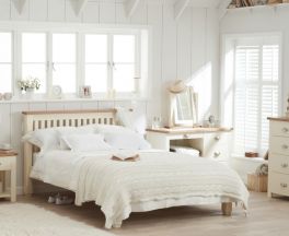 Sandringham Oak And Cream Double Bed Frame