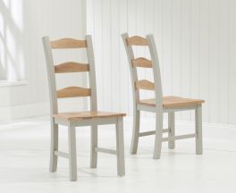 Sandringham Oak And Grey Dining Chairs (Pair)